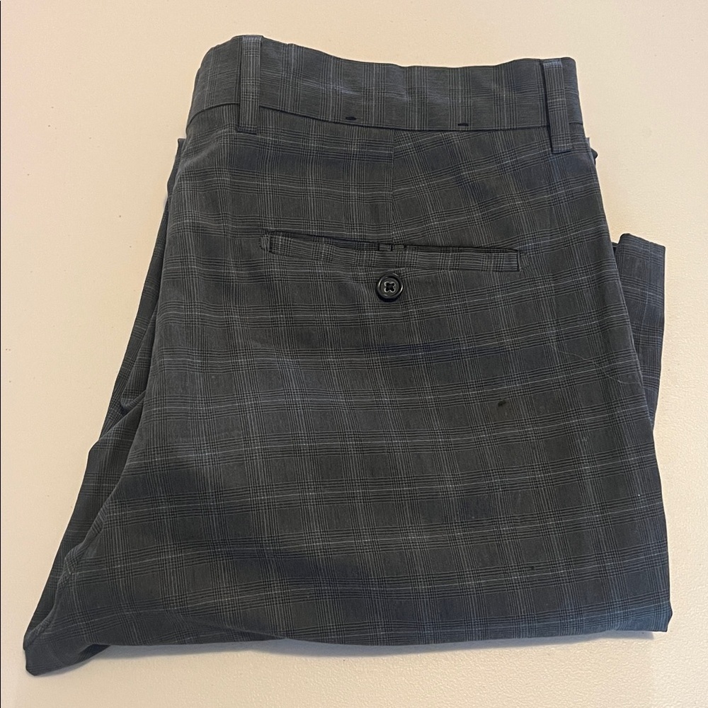 Banana Republic Dress Chino Gray Plaid Size 34